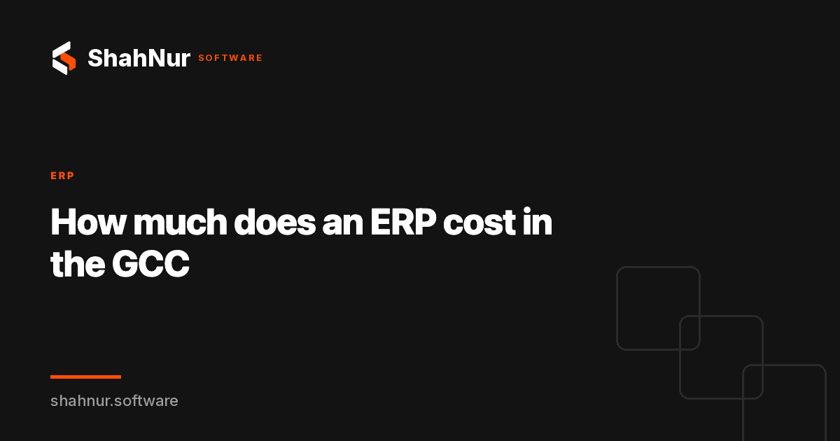 How much does an ERP cost in the GCC