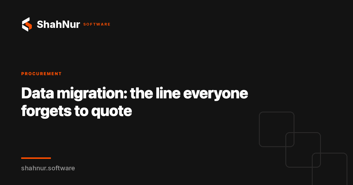 Data migration: the line everyone forgets to quote