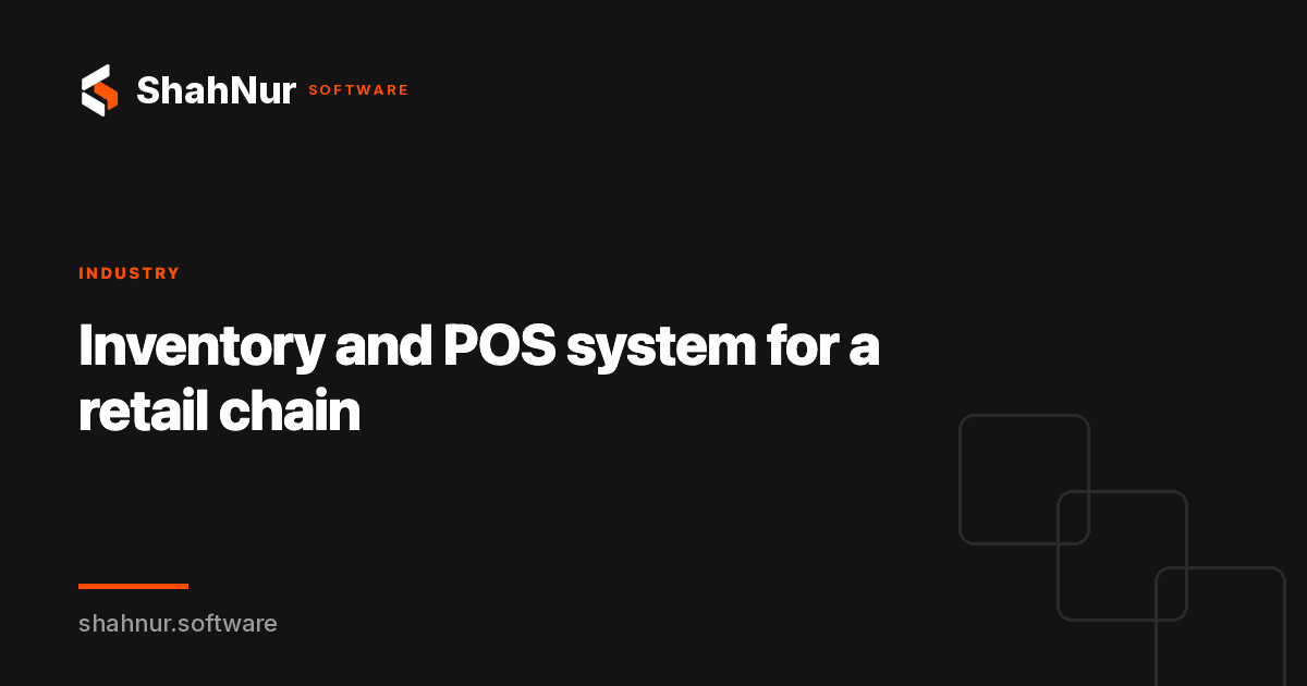 Inventory and POS system for a retail chain